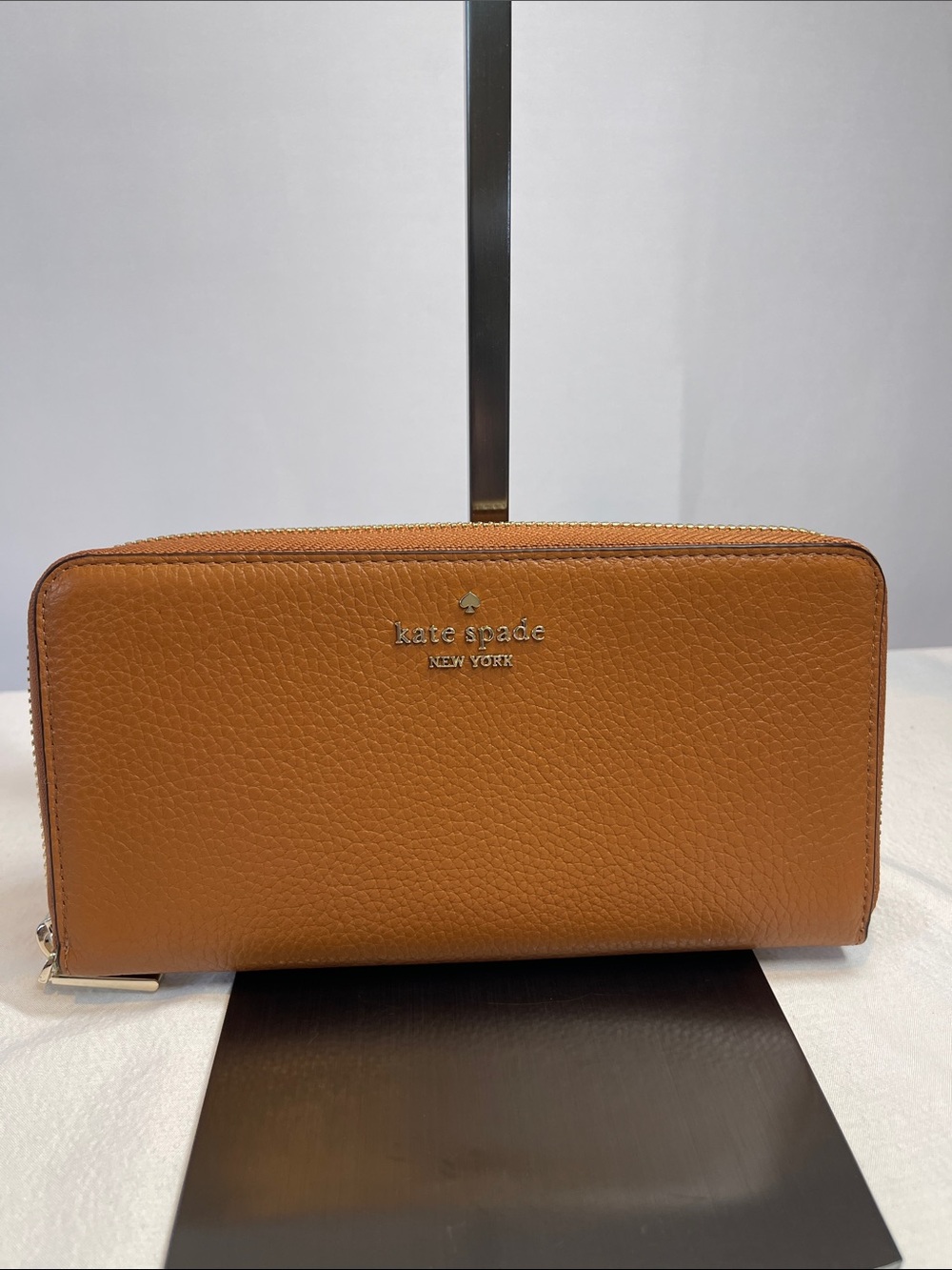 Kate Spade New York Tan Pebbled Leather Zip Around Wallet
